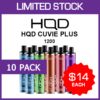HQD CUVIE PLUS – 1200 PUFFS – 10 PACK