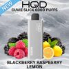 BLACKBERRY RASPBERRY LEMON- HQD SLICK – 6000 PUFFS
