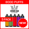 ALFAKHER CROWN BAR – 8000 PUFFS – 5 PACK