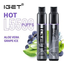 ALOE VERA GRAPE ICE – IGET HOT – 5500 PUFFS