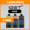 3 PACK – IGET ONE – 12000 PUFFS