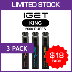 IGET KING – 2600 PUFFS – 3 PACK