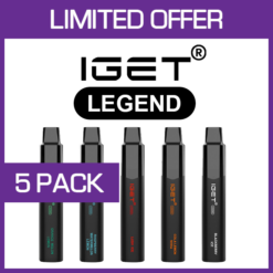 IGET LEGEND – 4000 PUFFS  – 5 PACK
