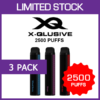 X-QLUSIVE – 2500 PUFFS – 3 PACK